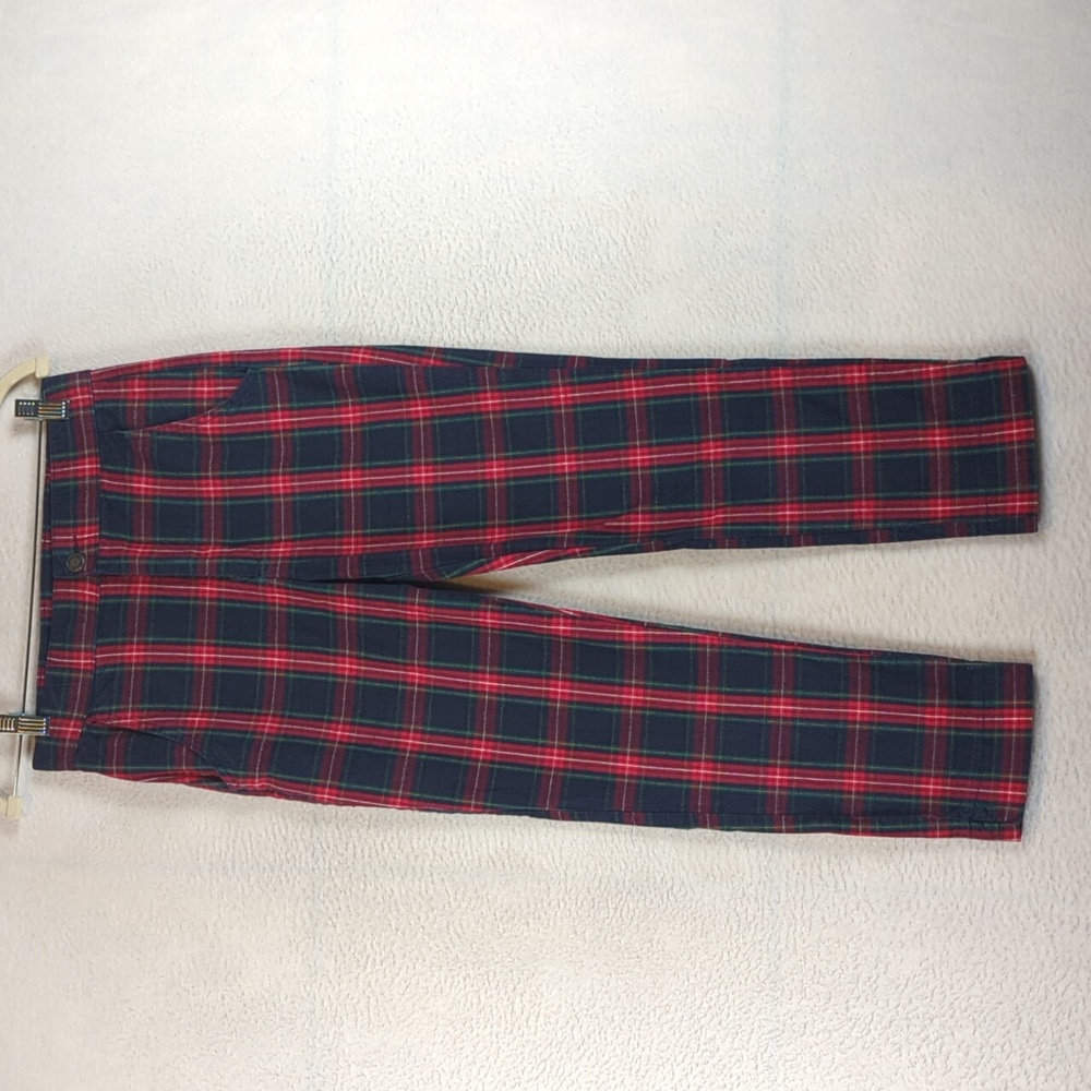 Hollister Women's Red Plaid Schoolgirl Academia Preppy Pants‎ Size S